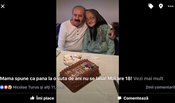 400.000 de vizualizari, 11.800 de like-uri, 2.000 de urari! E mama! 400.000 de vizualizari, 11.800 de like-uri, 2.000 de urari! E mama!