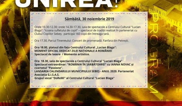 „SEBEȘUL ÎN SĂRBĂTOARE!”: CONCERT EXTRAORDINAR IANNA NOVAC DEDICAT ZILEI NAȚIONALE A ROMÂNIEI „SEBEȘUL ÎN SĂRBĂTOARE!”: CONCERT EXTRAORDINAR IANNA NOVAC DEDICAT ZILEI NAȚIONALE A ROMÂNIEI