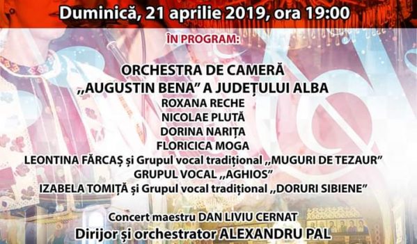Concert extraordinar de Paște la Palatul Cultural din Blaj Concert extraordinar de Paște la Palatul Cultural din Blaj